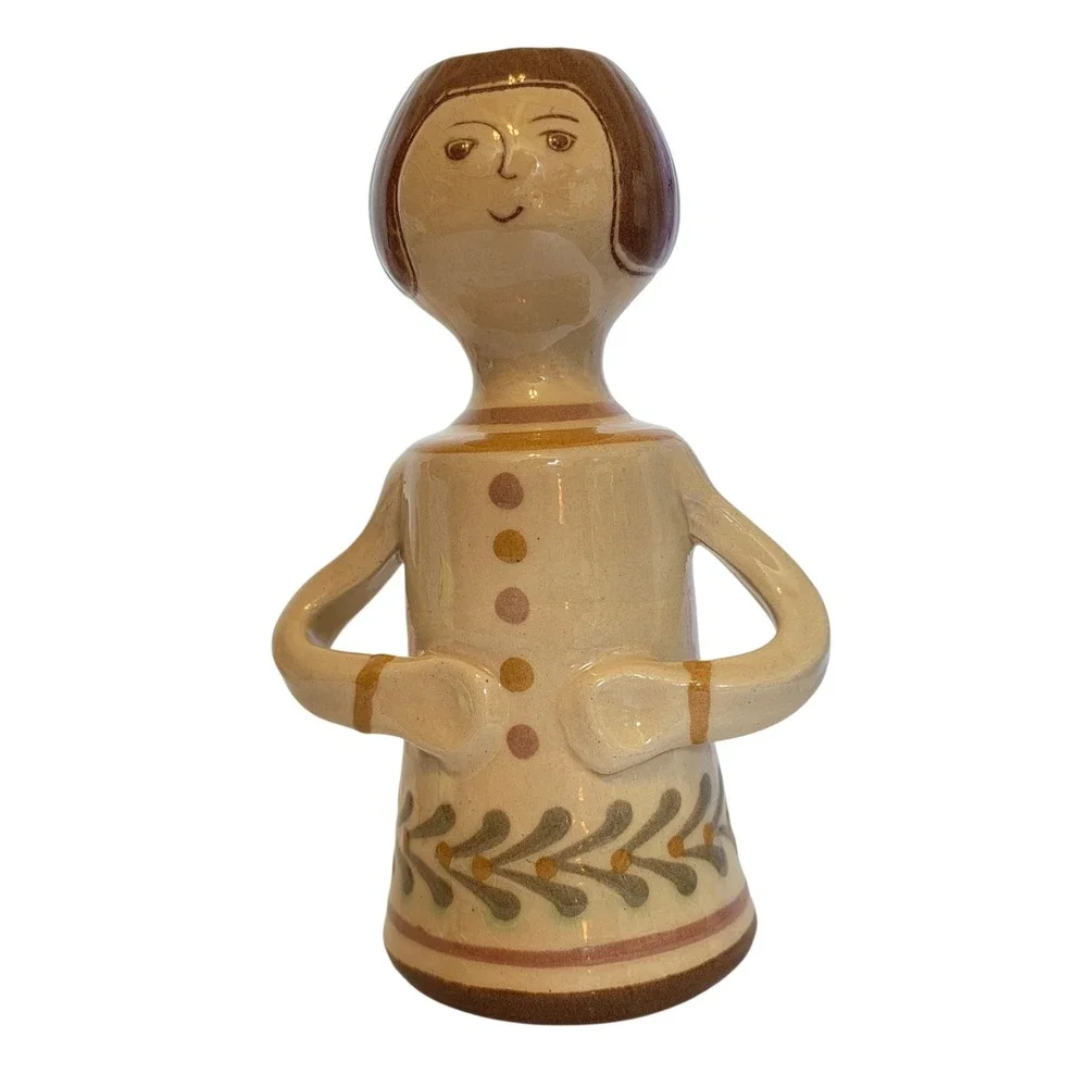 Vintage Vila Clara‎ Studio Art Pottery Girl Figurines Spanish Ceramic Folk Art